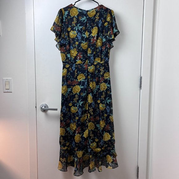 Lucy Paris Asymmetrical Floral Midi Dress - Picture 2 of 7